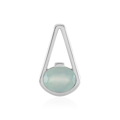 Colgante en plata con Calcedonia agua