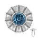 Anillo en plata con Topacio azul suizo (Remy Rotenier)