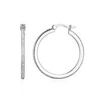 Pendientes en plata con Topacio blanco