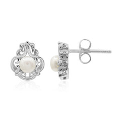 Pendientes en plata con Perla Freshwater