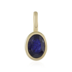Colgante en plata con Zafiro azul de Madagascar