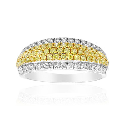 Anillo en oro con Diamante amarillo SI2 (CIRARI)