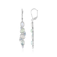 Pendientes en plata con Piedra de Luna blanca (KM by Juwelo)