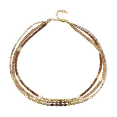 Collar en plata con Zircón amarillo canario (Riya)