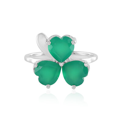 Anillo en plata con Ónix verde