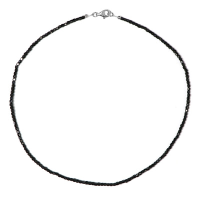 Collar en plata con Espinela negra