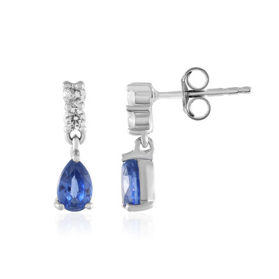 Pendientes en plata con Cianita de Nepal