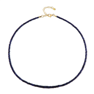 Collar en plata con Zafiro azul de Madagascar