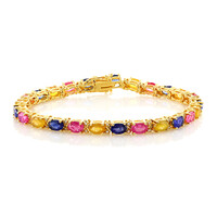 Brazalete en plata con Zafiro amarillo de Madagascar