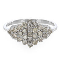 Anillo en plata con Diamante chocolate