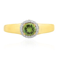 Anillo en plata con Demantoide de Rusia