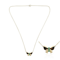 Collar en oro con Esmeralda de Zambia AAA (de Melo)