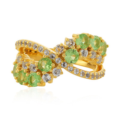 Anillo en plata con Tsavorita