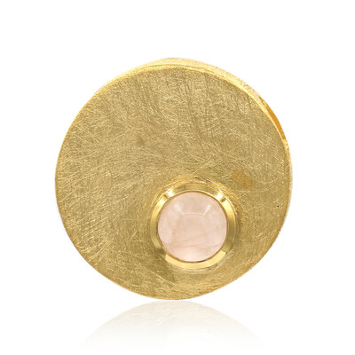 Colgante en plata con Cuarzo rosa (MONOSONO COLLECTION)