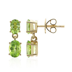 Pendientes en oro con Peridoto de Wagogo