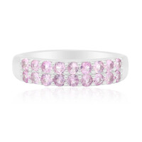 Anillo en plata con Zafiro rosado