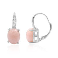 Pendientes en plata con Ópalo rosa