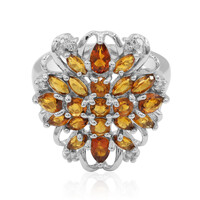 Anillo en plata con Citrino de Madeira