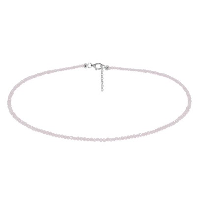 Collar en plata con Cuarzo rosa