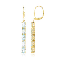 Pendientes en plata con Topacio azul cielo