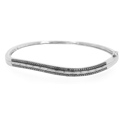 Brazalete en plata con Diamante negro