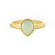 Anillo en plata con Calcedonia agua