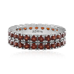 Anillo en plata con Granate de Mozambique