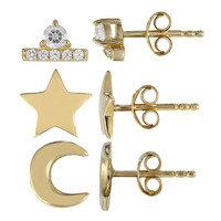 Pendientes en plata con Topacio blanco