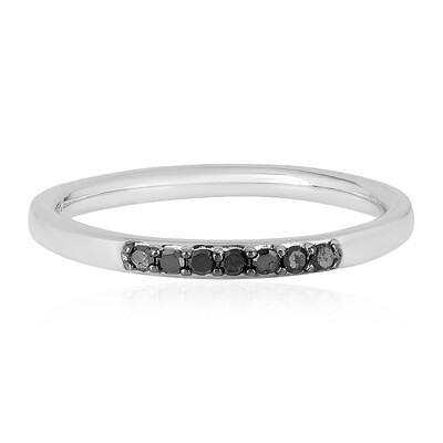 Anillo en plata con Diamante negro