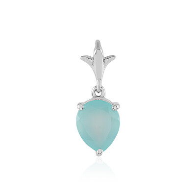 Colgante en plata con Calcedonia agua