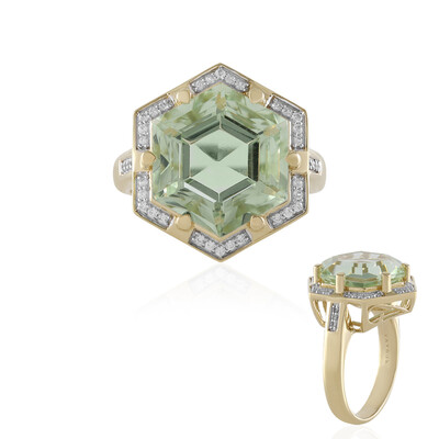 Anillo en oro con Amatista verde (SUHANA)