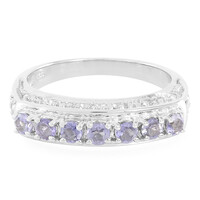 Anillo en plata con Iolita de Madagascar
