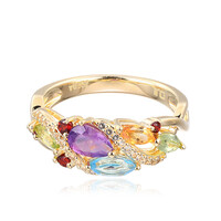 Anillo en plata con Amatista de Zambia
