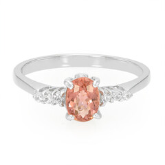 Anillo en plata con Turmalina cuprífera rosa