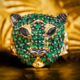 Anillo en plata con Espinela negra (Gems en Vogue)