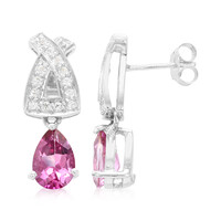 Pendientes en plata con Topacio Flamingo