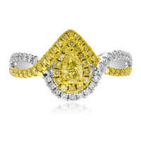 Anillo en oro con Diamante amarillo SI2 (CIRARI)