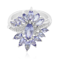 Anillo en plata con Tanzanita