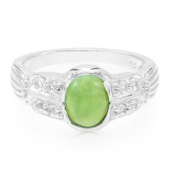 Anillo en plata con Crisoprasa imperial