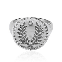 Anillo en plata con Topacio blanco