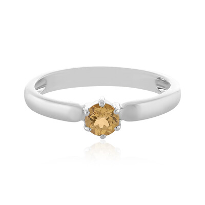 Anillo en plata con Topacio imperial
