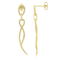 Pendientes en plata con Diamante fantasía