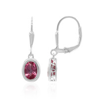 Pendientes en plata con Topacio místico pink hot