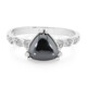 Anillo en plata con Hematita negra