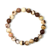Brazalete con Jaspe rojo cebra