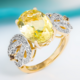 Anillo en plata con Quarzo limón