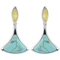 Pendientes en plata con Turquesa