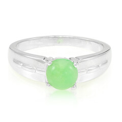 Anillo de hombre en plata con Crisoprasa imperial