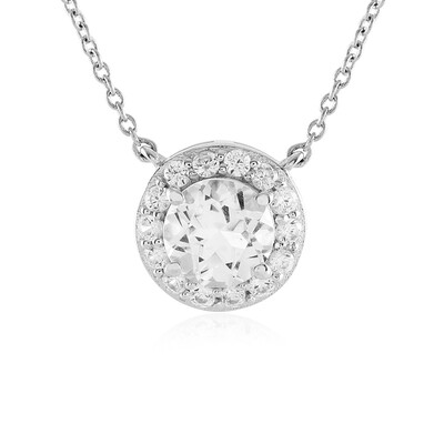 Collar en plata con Topacio blanco