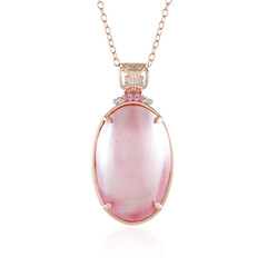 Collar en plata con Perla rosa Mabe (Gems en Vogue)